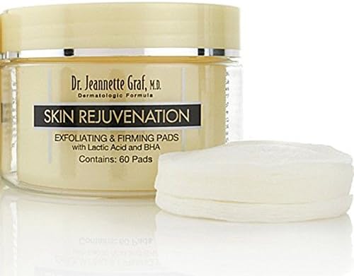 Dr Jeanette Graf SKIN REJUVENATION Exfoliating & Firming Pads W/Lactic Acid & BHA - 60 Pads