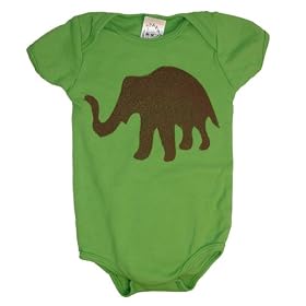 Diaper Dude One Piece Elephant, Green