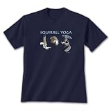Squirrel Yoga ~ Navy Blue T-Shirt