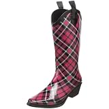 dav Women's Western Cowboy Plaid Boot,Pink,6 M US dav Women's Western Cowboy Plaid Boot,Pink,6 M US