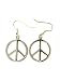Beautiful! Sterling-silver Peace Sign dangle-earrings