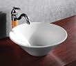 ELANTI EC9829 Porcelain White Vessel Deep Bowl Sink