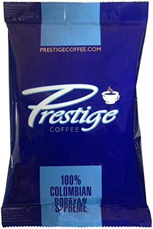 Colombian Popayan Supreme 100% Fresh Coffee 2 Oz Bags fractional packs (Box of 42 Ct) By Prestige