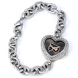 Philadelphia Flyers Ladies Silver Heart Watch