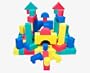 68 Piece Foam Wonder Blocks - Soft, Safe, and Quiet