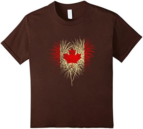 Kids Happy Canada Day Shirt 10 Brown