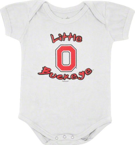 Ohio State Buckeyes Newborn / Infant White Lil' Pup Creeper