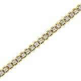 14K Yellow/White Gold 1 ct. Diamond Trellis Bracelet