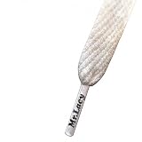 Mr Lacy Flatties Shoelaces Flat White Shoe Laces