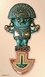 Copper and bronze wall adornment, 'Ancient One' Copper and bronze wall adornment, 'Ancient One'