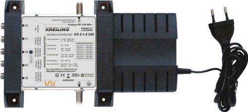 Kreiling KR 5-1-8 UNI UNICABLE Multischalter mit 4+1 Eing&auml;ngen, 1 Ausgang f&uuml;r 8 UNICABLE-Receiver, Verst&auml;rker