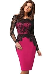 Sexy Short Long Sleeves Off the Shoulder Polyester/Spandex Lace Evening Dress/Party Dress 