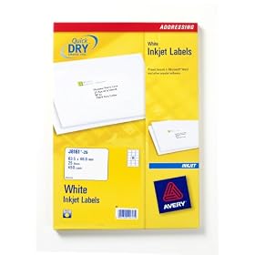 Avery Inkjet Labels 18/Sht 63.5X46.6Mm (Box of 25 sheets)