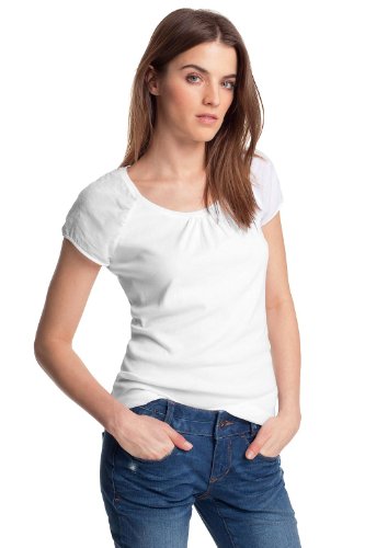ESPRIT Collection Damen T-Shirt B23605, Gr. 38 (M), Wei&szlig; (coll white 118) Preisvergleich