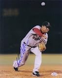 Manny Delcarmen Autographed 8x10 Photograph