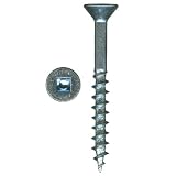 8 x 2 HighPoint XT Square Drive Woodworking Screws, Flat Head, Clear Zinc, 100 pc