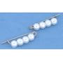 2 White Gold Pearl Enhancer Shortening Beading Clasps