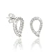 Elegant Sterling Silver .925 Leaf Earrings Bridal Wedding Bridesmaids Gift