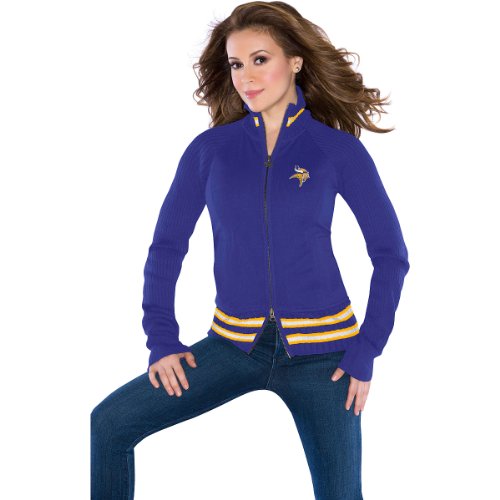 Touch by Alyssa Milano Minnesota Vikings Women's Sweater Mix Jacket Extra Small at Amazon.com