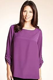 Slash Neck Plain Oblong Top