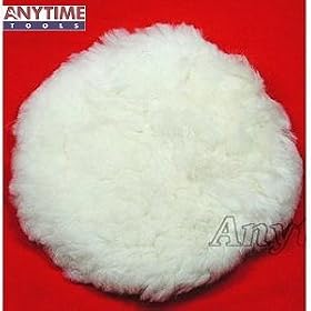 Anytime Tools 7" SOFT REAL WOOL POLISHER/BUFFER BONNET/PAD with STRING ATTACHMENT for POLISHING/BUFFING