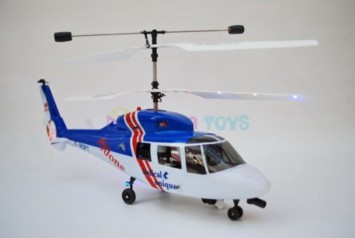 5-Channel Dauphin Co-Axial Radio Remote Control RC Electric Helicopter RTF w/ Battle and Radar Induction + Cool Strobing Colorful LED Lights