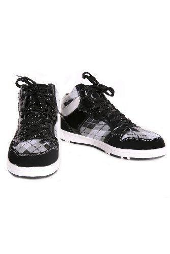 Twisted Grey Argyle High-Top Sneakers product image