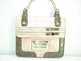 Guess Satine Boudoir Half Flap Handbag Purse ~ Pink Multi In Color