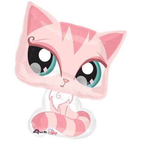 LITTLEST PET SHOP PINK CAT MYLAR BALLOON JUMBO PARTY SUPPLIES LITTLEST PET SHOP PINK CAT MYLAR BALLOON JUMBO PARTY SUPPLIES