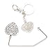 2 X Crystal Heart Gift Set : Purse Hanger & Keychain