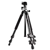 Mantona Stativ Scout Kamerastativ Fotostativ mit Kugelkopf Dreibeinstativ für Canon EOS 550D 500D 1000D 450D 50D 40D 30D 5D MKII Nikon D90 D40 D5000 D300 D Sony Olympus Pentax uvm.