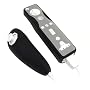 Solid and Two-Tone Silicone Skin Cases for Nintendo Wii Remote Control & Nunchuk - 7 Color Options (Black/Gray)