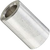 Round Spacer, Aluminum, Plain Finish, #12 Screw Size, 3/8" OD, 0.218" ID, 5/8" Length (Pack of 10)