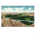 North Dakota, T. Roosevelt National Park Panoramic View of the Little Missouri River Giclee Poster Print, 24x18