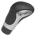 Auto Schaltknauf silber schwarz mit Leder