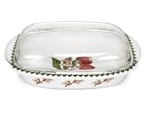 Portmeirion Pomona Rectangular Casserole with Glass Lid 13.75 x 9.5 x 3