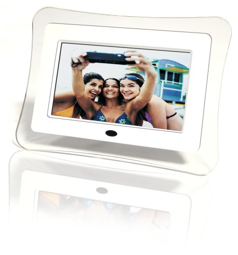 Coskin - Cadre photo numérique 7 pouces - lecture multi-cartes - diaporama / musique de fond - blanc