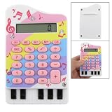 Piano Design 8 Digits Pink Silicone Keypad Electronic Calculator