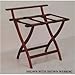 Wooden Mallet WallSaver Luggage Rack,Tapestry Straps, Mahogany