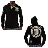 American Fighter By Affliction Axis Mens Henley T-Shirt Tee