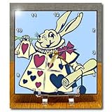 Magical Rabbit - Fun and Whimsical Art - Alice in Wonderland - 6x6 Desk Clock Magical Rabbit - Fun and Whimsical Art - Alice in Wonderland - 6x6 Desk Clock