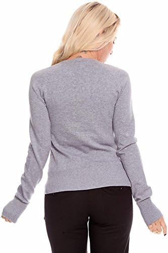 Maykool Women's Light Gray Button Down Long Sleeve Cardigan Size S