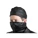 Diamond PlateTM 2pc Solid Genuine Leather Motorcycle Mask and Skull Cap Set