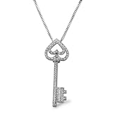 Leo Pizzo 18kt White Gold Diamond Key Pendant .53 Care