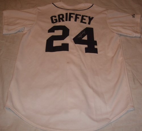 Ken Griffey Jr. Autographed Seattle Mariners Jersey W/PROOF, Picture of Ken Signing For Us, Seattle Mariners, Cincinnati Reds, Chicago White Sox