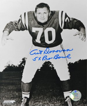 Art Donovan signed Baltimore Colts 8x10 Photo 5 X Pro Bowl