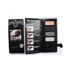 W7 Celebrity Secrets 4 Step Eyeshadow Palette - Smokey BLACK