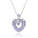 Sterling Silver Tanzanite Heart Pendant, 18