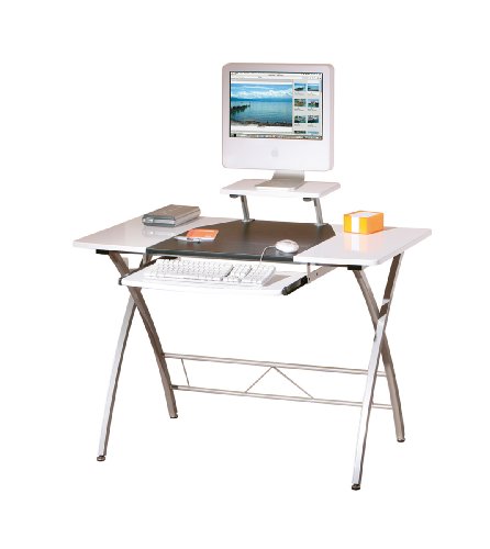 Link 50900030 Computerschreibtisch Lati MDF, wei&szlig;/schwarz Preisvergleich