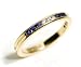 Diamonds and Sapphires Channel Set in 14k Yellow Gold Half Circle Wedding Band with Millgrain Edge Ring Size 6.75 (T.w. 0.40)
